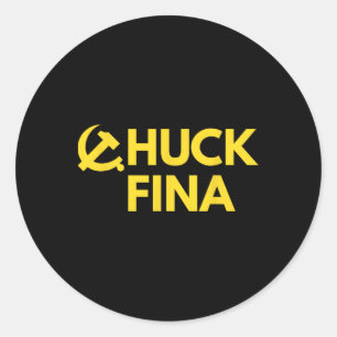Buy American Chuck Fina China Trade Liberation Day Classic Round Sticker