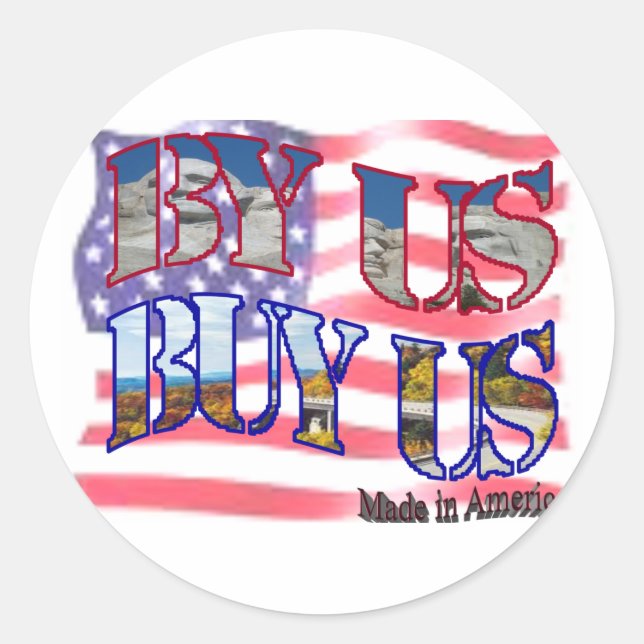 BUY AMERICAN CLASSIC ROUND STICKER (Front)