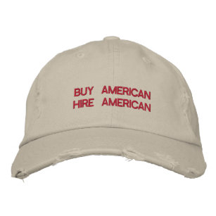 Buy American Hire American Quote Trump Patriot Embroidered Hat