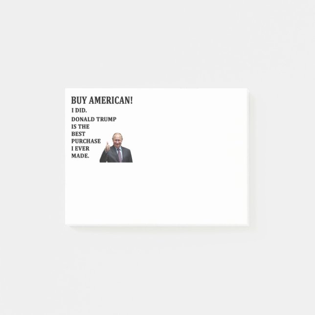 Buy American Post-it Notes (Front)