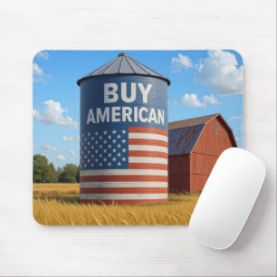 Buy American Sign On a Farm Silo Mouse Pad