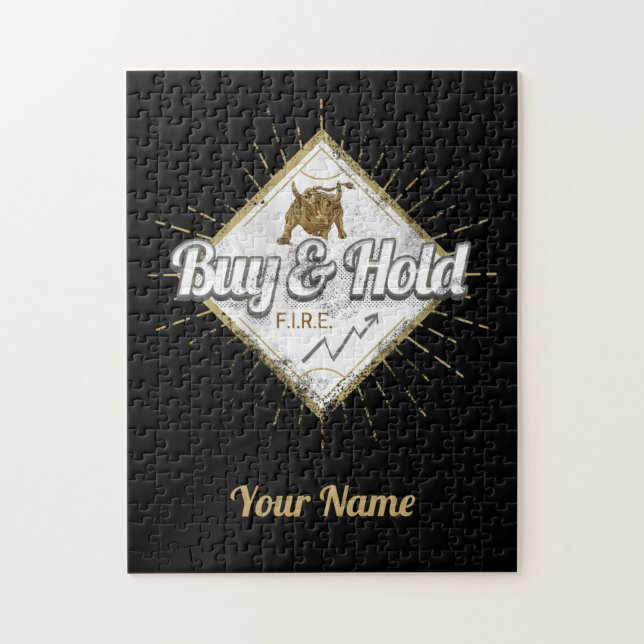 Buy And Hold Trader Bull buy the dip Investor Jigsaw Puzzle (Vertical)