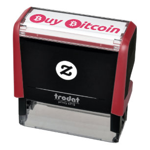 Buy bitcoin, self-inking stamp
