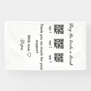 buy bride a drink scan QR code thank youInvitation Banner