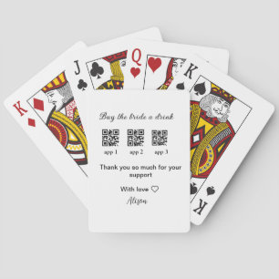 buy bride a drink scan QR code thank youInvitation Playing Cards
