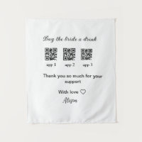 buy bride a drink scan QR code thank youInvitation