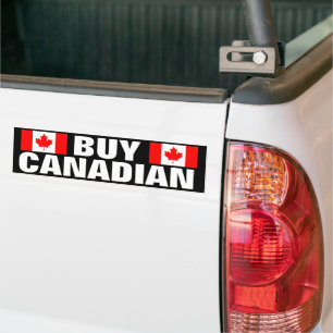 Buy Canadian car bumper sticker with Canada flag