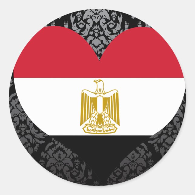 Buy Egypt Flag Classic Round Sticker (Front)