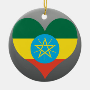 Buy Ethiopia Flag Ceramic Ornament