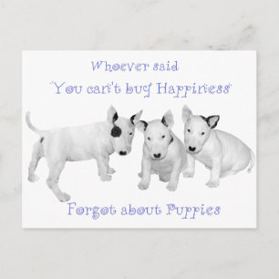 Buy Happiness? Don't Forget Puppies! Postcard