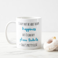 buy happiness plane tickets 325ml mug