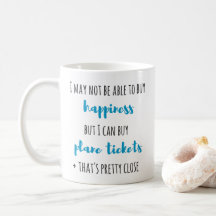 buy happiness plane tickets 325ml mug