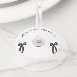 Buy Her A Shot She's Tying The Knot Bachelorette  Wine Glass Tag