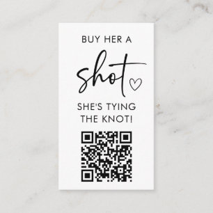 Buy Her a Shot She's Tying the Knot QR Code  Enclosure Card
