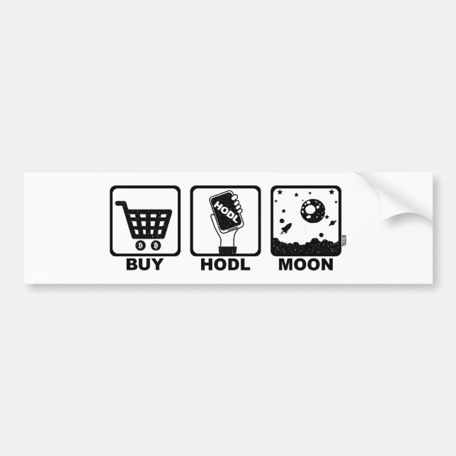 Buy Hodl Moon Bumper Sticker (Front)