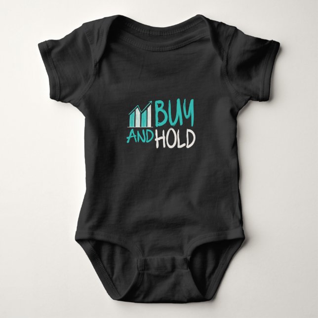 Buy Hold Strategy Shares Investment Baby Bodysuit (Front)