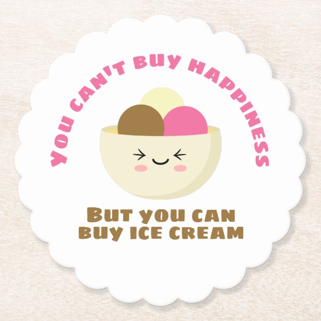 Buy Ice Cream Paper Coaster (Front)