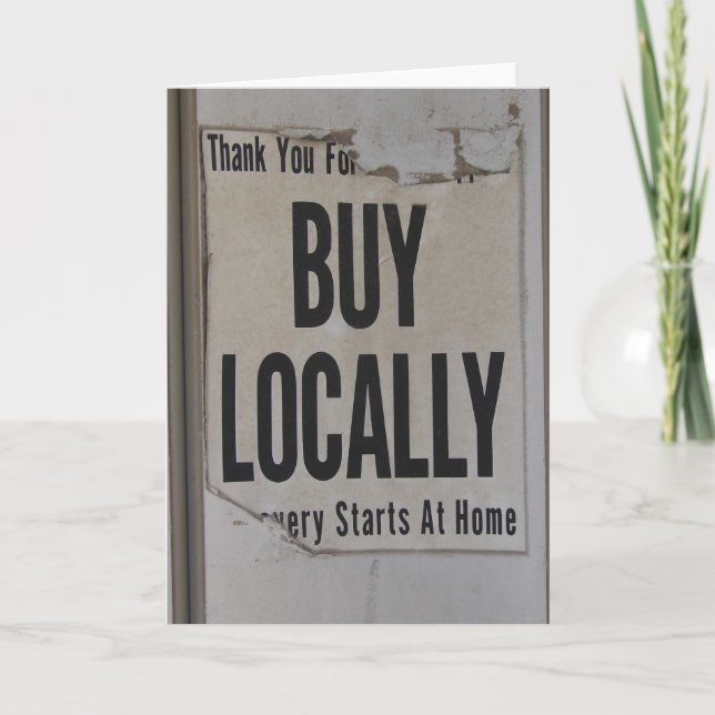 Buy Locally Thank You Card (Front)