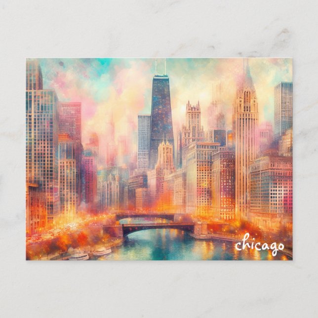 buy luxury Travel Vintage chicago postcards (Front)