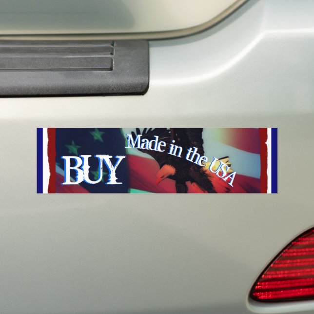 Buy Made in the USA Bumper Sticker (On Car)