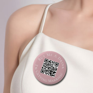 Buy Me A Drink Bride Bachelorette Party Rose Pink 6 Cm Round Badge
