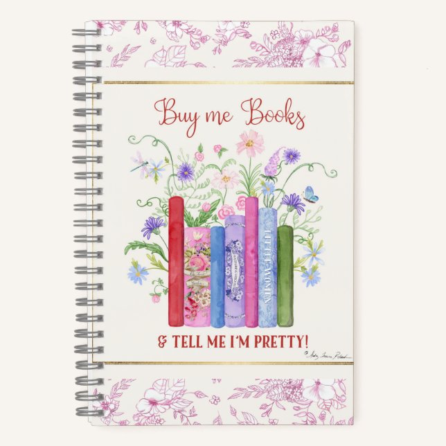 Buy Me Books Romantic Pretty Watercolor Floral (Front)