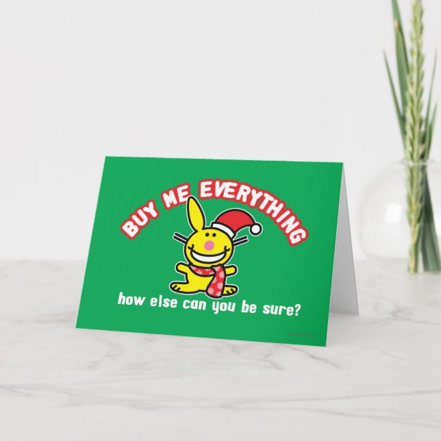Buy Me Everything Holiday Card (Front)