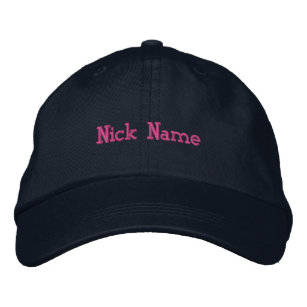 Buy Nick Name Hot Pink Colour Text Printed Hat Cap