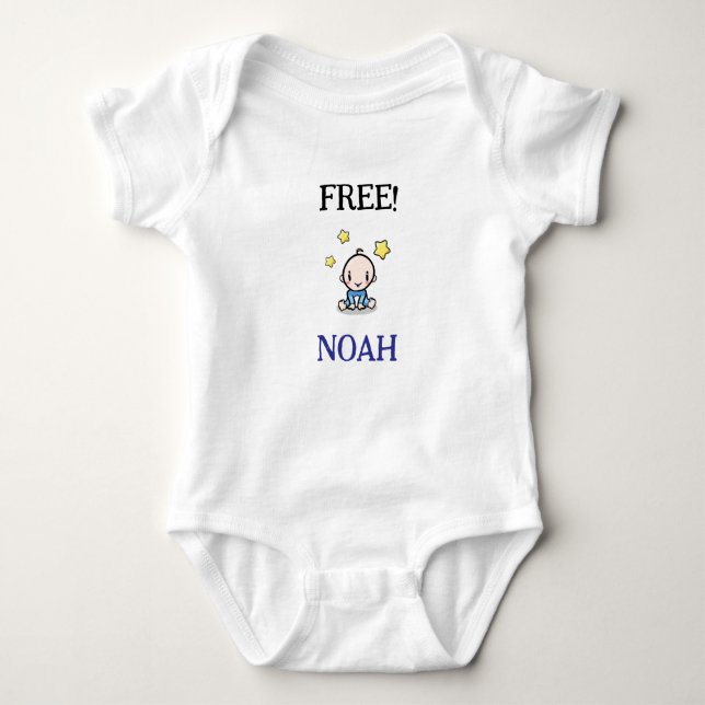 Buy One, Get One, Free, Personalised Triplets Baby Bodysuit (Front)