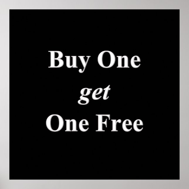 Buy One get One Free  Poster Matte (Front)