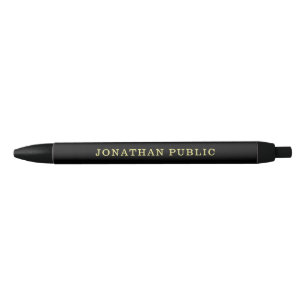 Buy Online Trendy Simple Design Black And Gold Ink Pen