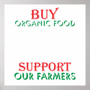 Buy organic food poster