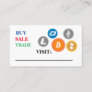 buy sale and trade crypto business card