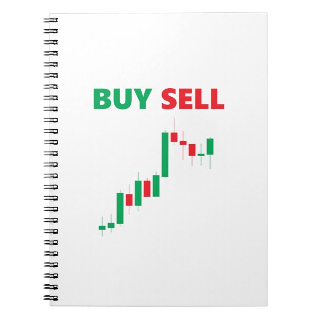 Buy Sell - Stock Forex Market Currency Trader Notebook (Front)