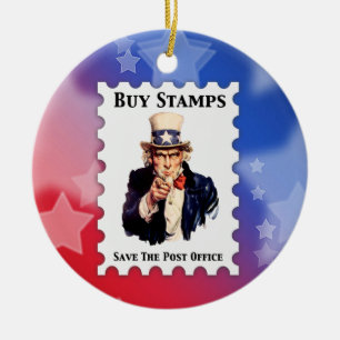 Buy Stamps Save The Post Office Ceramic Ornament