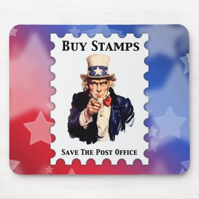 Buy Stamps Save The Post Office Mouse Pad (Front)