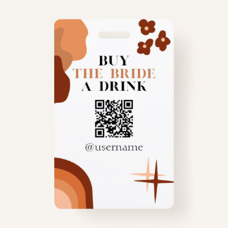 Buy the Bride a Drink Crowdfund Bachelorette Badge ID Badge