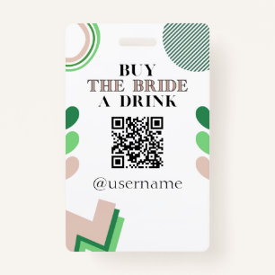 Buy the Bride a Drink Crowdfund Bachelorette ID Badge