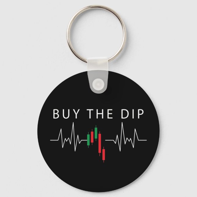 Buy the Dip   Key Ring (Front)