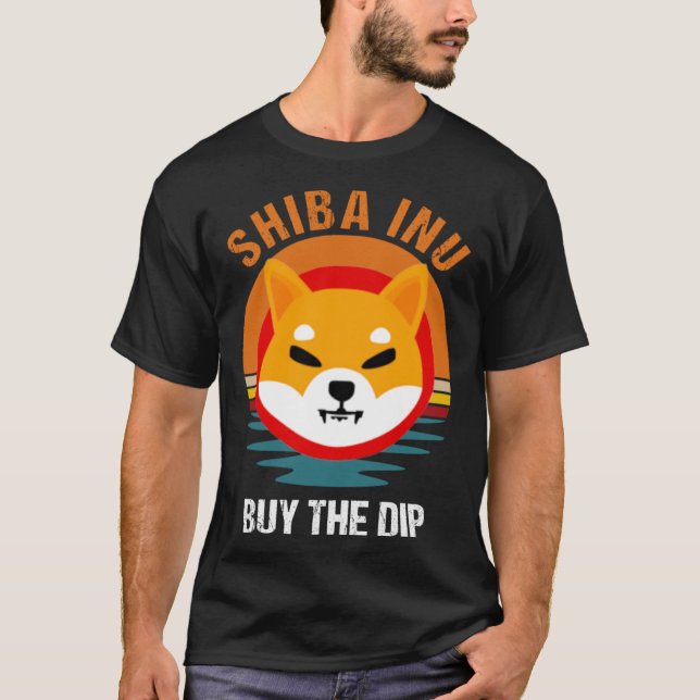 Buy The Dip Shiba Inu Shib Coin Men Crypto Hodl T-Shirt (Front)