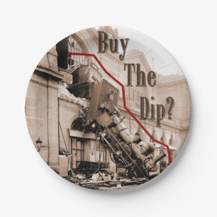 Buy The Dip Stock Market Humour Paper Plate