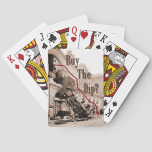 Buy The Dip Stock Market Humour Playing Cards