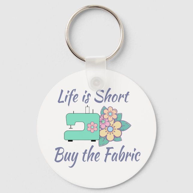 Buy the Fabric, sewing, quilting, crafts Key Ring (Front)