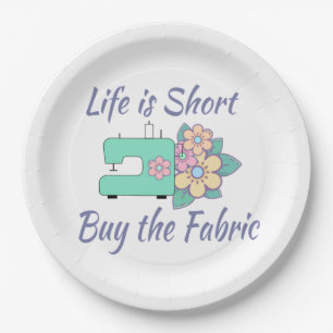 Buy the Fabric, sewing, quilting, crafts Paper Plate