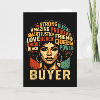 Buyer Black History Month Powerful Black Pride Art Card