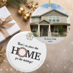 Buyer Seller New House Holiday Family Home Photo Ceramic Ornament