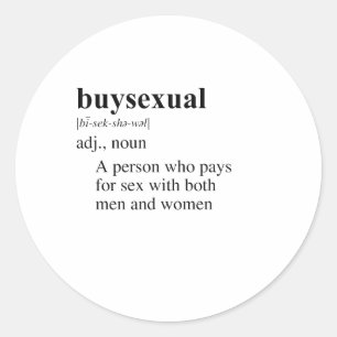 BUYSEXUAL CLASSIC ROUND STICKER