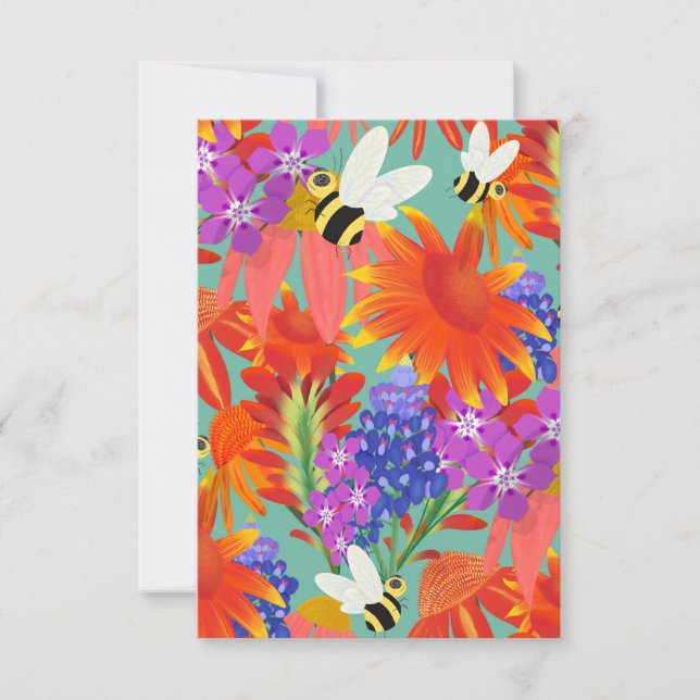 Buzz Among Blooms - Thank You Card (Front)