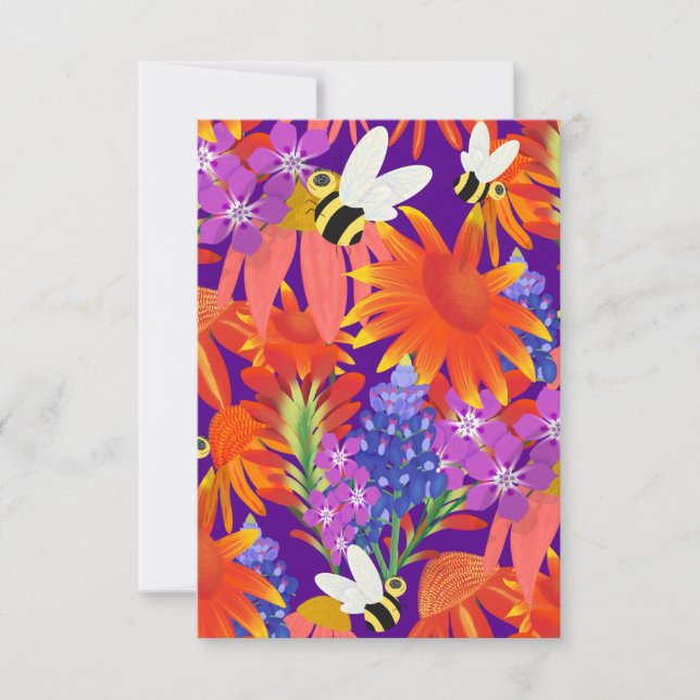 Buzz Among Blooms-Violet Bloom_Thank You Thank You Card (Front)