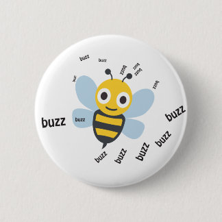 Buzz Bee Cute Emoji 6 Cm Round Badge